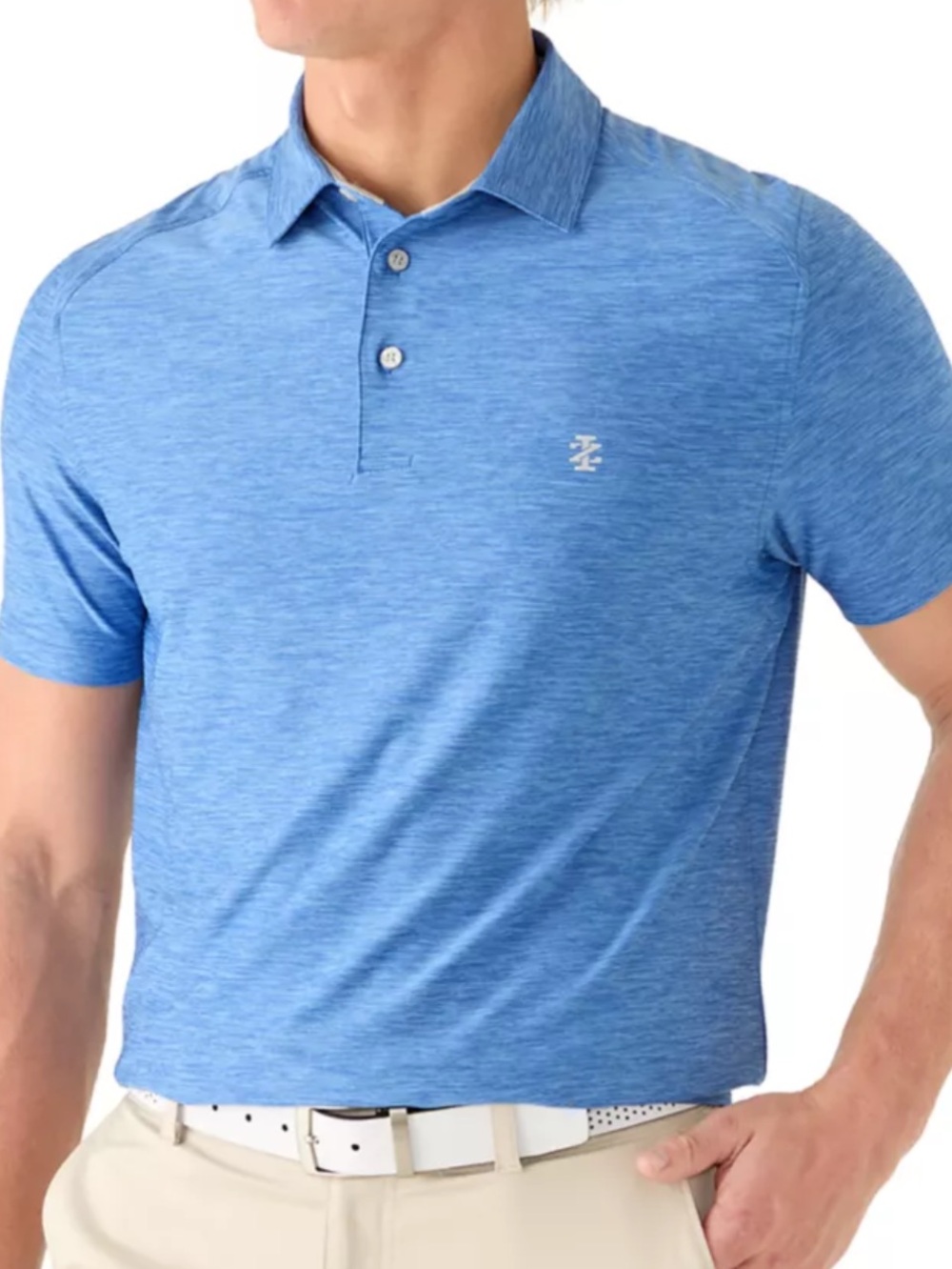 Izod Heathered Light Blue Polo Shirt